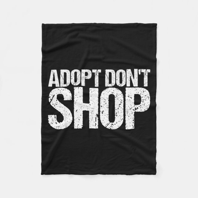 Cobertor De Velo Adopt Don't Shop As An Animal Rescue  (Frente)