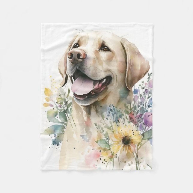 Cobertor De Velo Adorable Golden Labrador Puppy Dog (Frente)