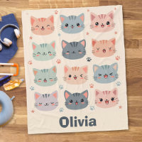 Adoráveis Rostos de Gatinhos Kawaii