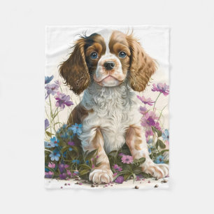Cobertor De Velo Adorável Cachorrinho Cavalier Spaniel