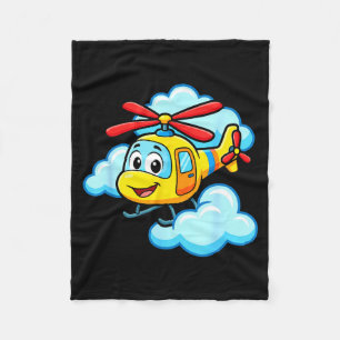 Cobertor De Velo Adorável helicóptero de desenho animado amarelo he