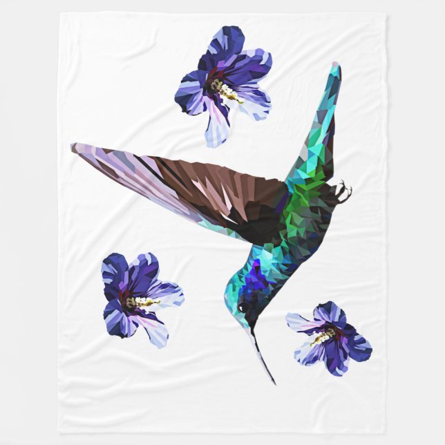 Cobertor De Velo Adorável Hummingbird Fleece Blanket (Frente)