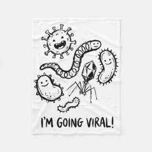 Cobertor De Velo Adorável Microbe Germe Vírus Biologia Professor Hu