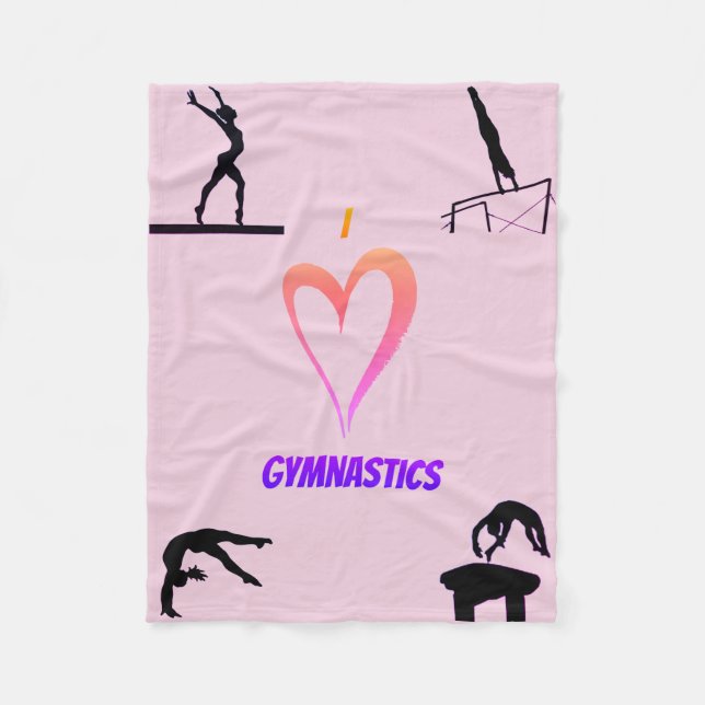 Cobertor De Velo Adoro ginástica Garotas Fleece Blanket (Frente)