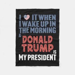 Cobertor De Velo Adoro Quando Acordar De Manhã Donald Trump