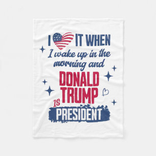 Cobertor De Velo Adoro Quando Acordar De Manhã E Donald Trump