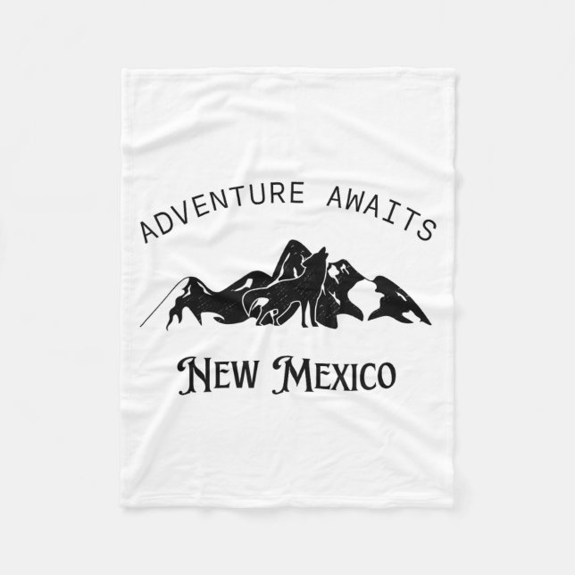 Cobertor De Velo Adventure Awaits Vacation Travel New Mexico  (Frente)