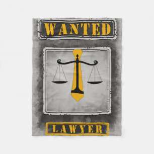 Cobertor De Velo Advogado procurado, balanças, gravata amarela, cin