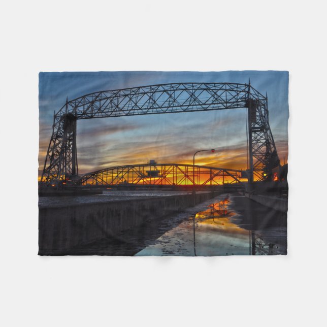 Cobertor De Velo Aerial Lift Bridge Duluth Minnesota (Frente (Horizontal))