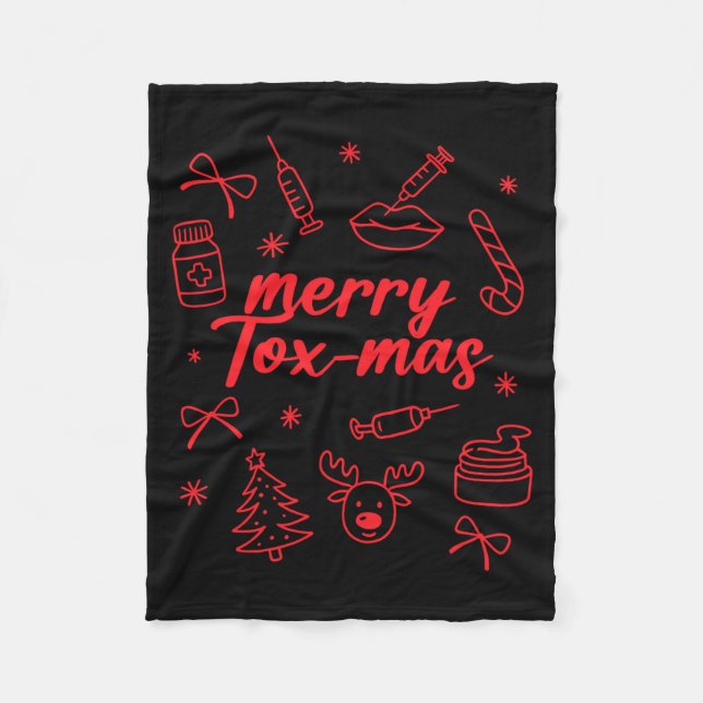 Cobertor De Velo Aesthetic Nurse Injector Botox Er Xmas Merry Tox-m (Frente)
