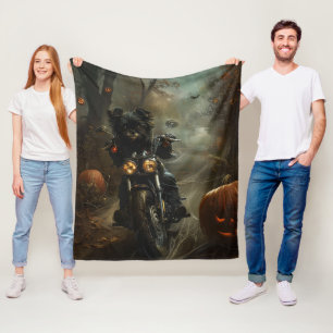 Cobertor De Velo Affenpinscher Dirigindo A Motocicleta Assustando O