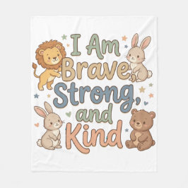Cobertor De Velo Afirmação Positiva na Educação Infantil Corajoso F