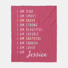 Cobertor De Velo Afirmações Positivas Para As Mulheres Rosa Persona