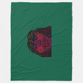 Cobertor De Velo African-American Cartoon Character Portrait