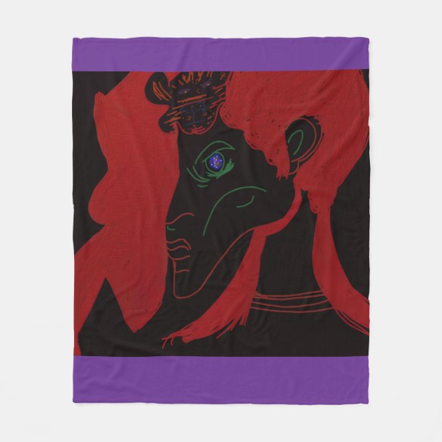 Cobertor De Velo African Beastmaster Queen Fleece Blanket (Frente)