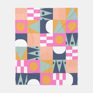 Cobertor De Velo African bright color block seamless pattern. Geome