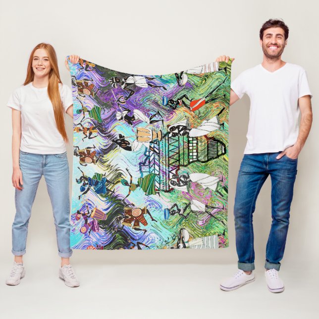 Cobertor De Velo African Feast: Rhythms of Africa (In Situ)