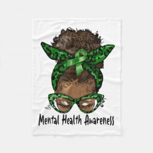 Cobertor De Velo Afro-Americana de Saúde Mental Awarene