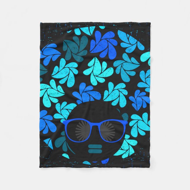 Cobertor De Velo Afro Diva Turquoise Teal (Frente)