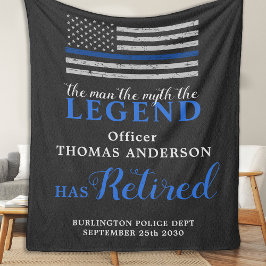 Cobertor De Velo Agente Policial Legenda Thin Blue Line