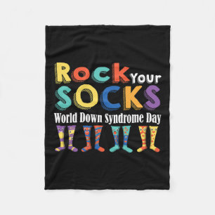 Cobertor De Velo Agite suas Meias em forma de 3-21 Trisomy 21 World