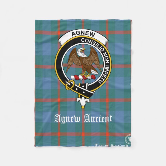 Cobertor De Velo Agnew Clan Tartan Scotland Fleece Blanket (Frente)