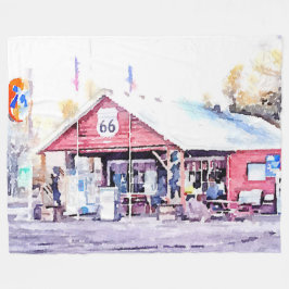 Cobertor De Velo Aguarela histórica da loja geral da arizona da