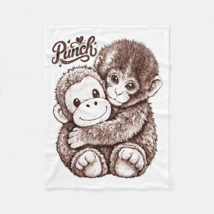 Cobertor De Velo Aguente Macaco Punch Fofinho de Pelúcia Macaco Beb