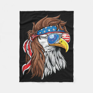 Cobertor De Velo Águia Careca Patriótica Mullet EUA Bandeira Americ