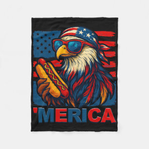 Cobertor De Velo Águia Engraçada Merica Hotdog Bandeira Dos EUA 4 D