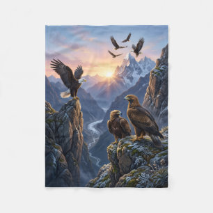 Cobertor De Velo Águias Majestosas Nos Picos Das Montanhas Arte De