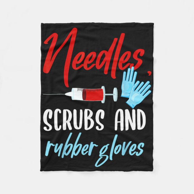 Cobertor De Velo Agulha Phlebotomist Escrubs Luvas Phlebotomy Tech (Frente)