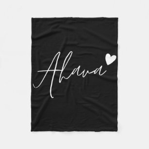 Cobertor De Velo Ahava Amor Hebraico Coração Judaico Vermelho Dia d