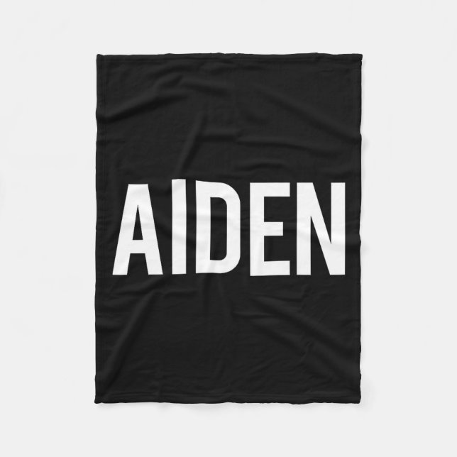 Cobertor De Velo Aiden - Cool New Funny Name Fan Gift Tee  (Frente)