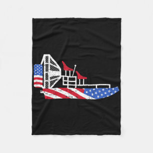 Cobertor De Velo Airboat 4 de Julho Bandeira dos EUA Barco de Pânta