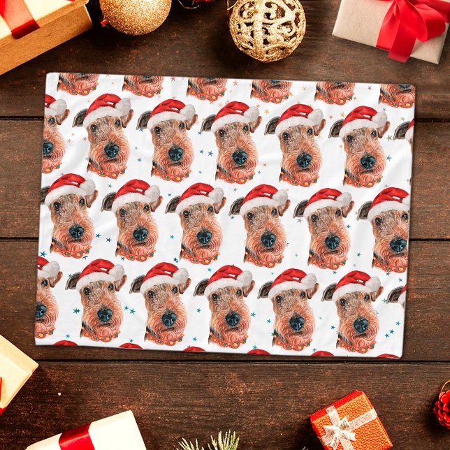 Cobertor De Velo Airedale Terrier Raça de Cão Natal (Criador carregado)