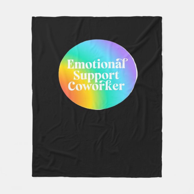 Cobertor De Velo Ajuda Emocional Coworker Engraçado (Frente)