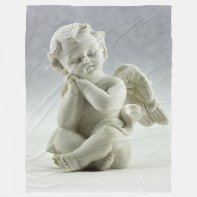 COBERTOR DE VELO ALABASTER CHERUB (Frente)