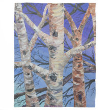 Alaskan Blue Birch Fleece Blanket