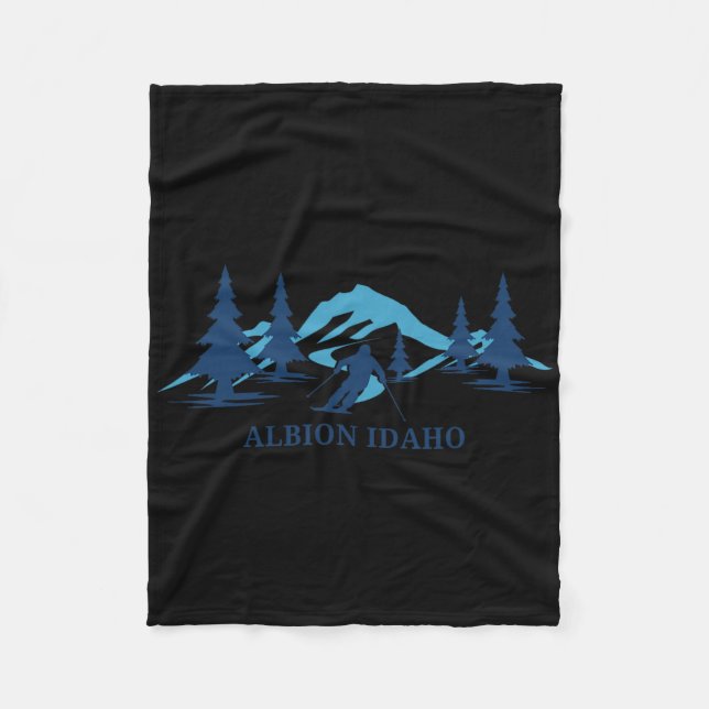 Cobertor De Velo Albion Idaho Ski Resort Skiier (Frente)
