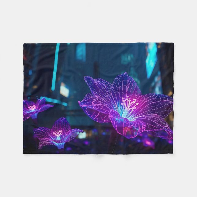 Cobertor De Velo Além de Veias Neon (Frente (Horizontal))