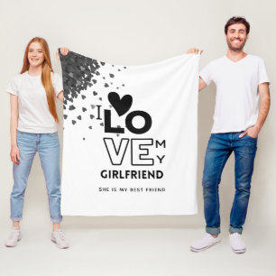 Cobertor De Velo Alerta de Namorada Mais GATA! Eu Amo o Prêmio TEXT