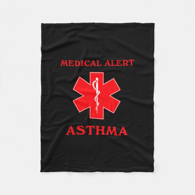 Cobertor De Velo Alerta médico asma  (Frente)