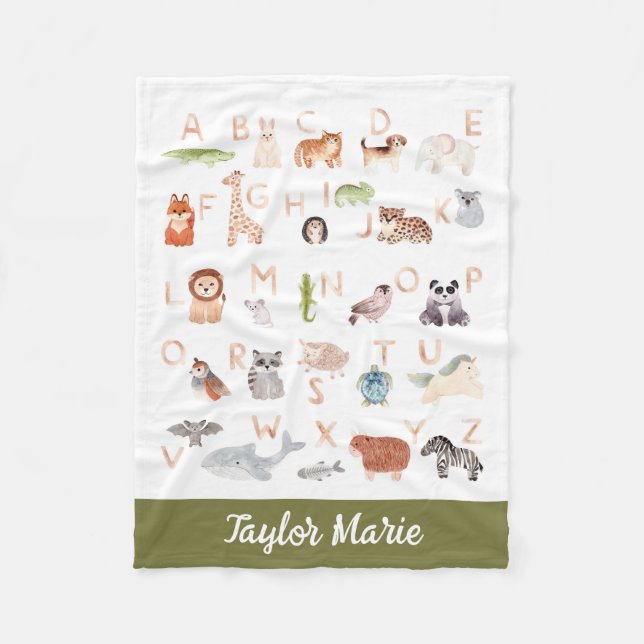 Cobertor De Velo Alfabeto Besinho (Frente)