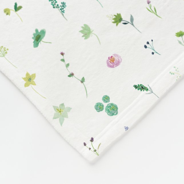 Cobertor De Velo Algodão Floral Espécie Cozy Blanket (Quina)