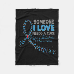 Cobertor De Velo Alguém Que Eu Amo Precisa De Uma Cura Diabetes Tip