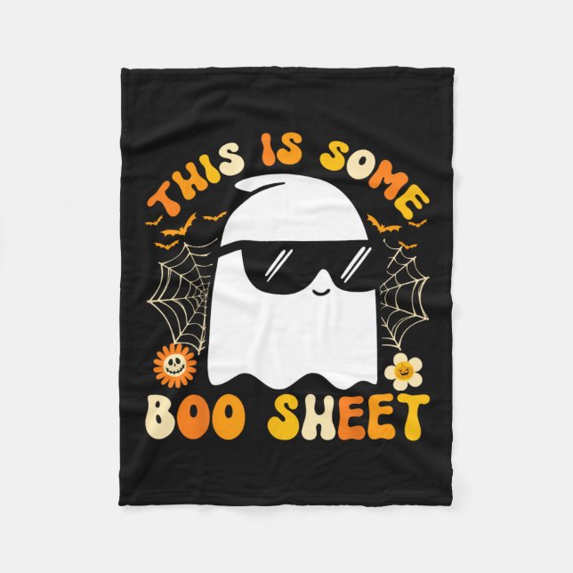 Cobertor De Velo Algum Folheto de Boas Folhas de Halloween Ghost En (Frente)