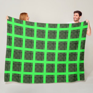Cobertor De Velo Algum tartan de quadrado verde-abstrato