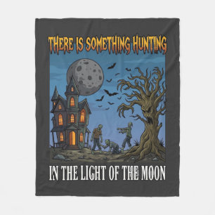 Cobertor De Velo Alguma Coisa Caça Luz Lua Halloween Assombrado Zom