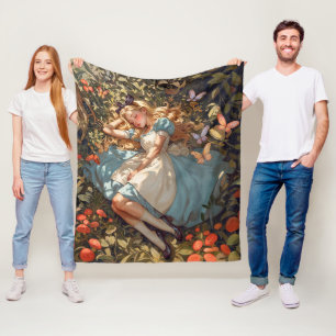 Cobertor De Velo Alice clássico sonhando com Wonderland